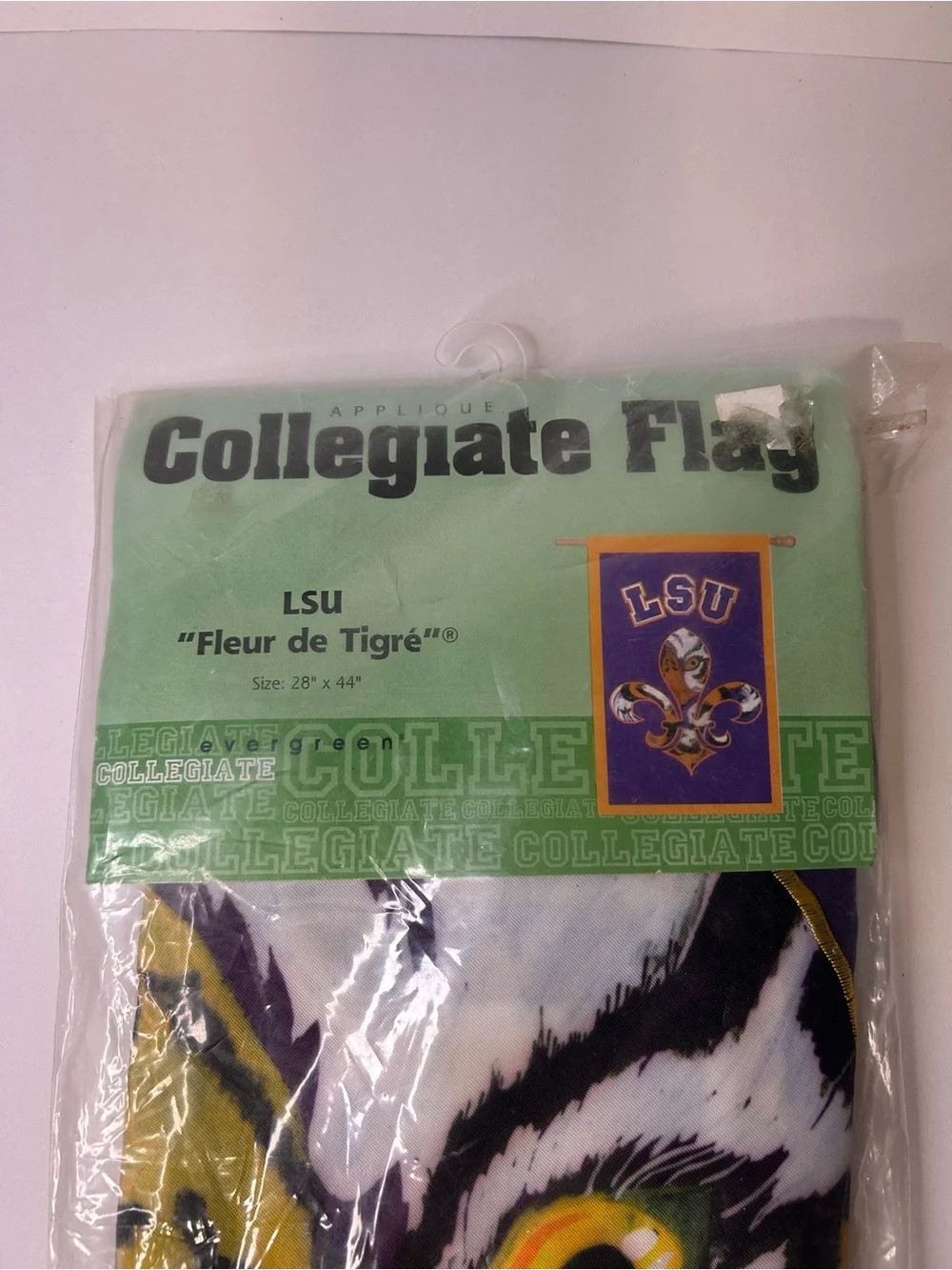New LSU Tigers Fleur de Tigre Decorative House Flag 28x44 Banner Louisiana State